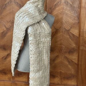 H&M Ivory Iridescent Winter Blanket Scarf